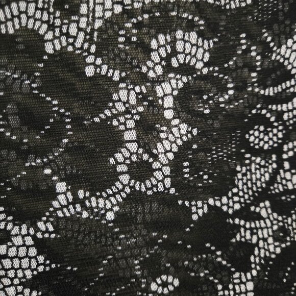 Inc International Concept Black Lace Stretch Ruched V Neck Jersey Size XL - Picture 5 of 7